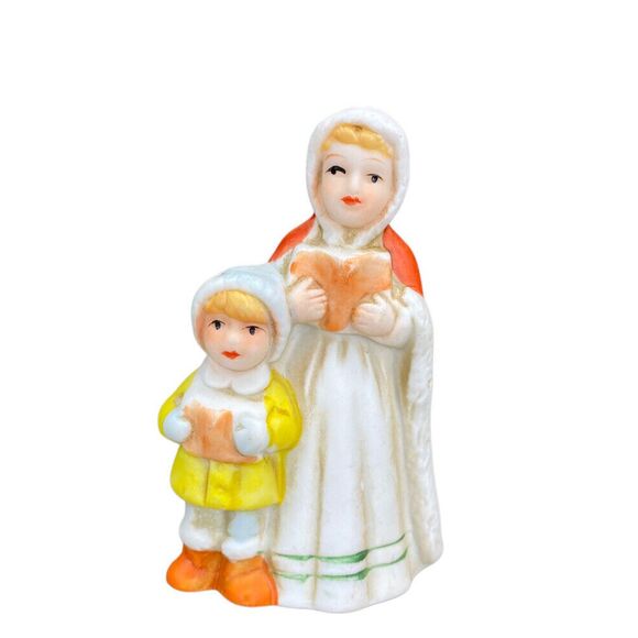 Vintage Brinn's Victorian‎ Village Christmas Carolers Mother Daughter Figurine - Picture 1 of 8